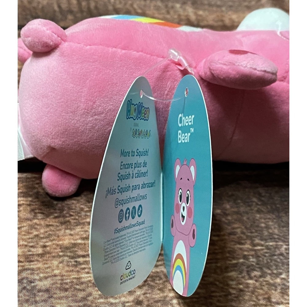 Squishmallows Hug Mees Care Bears "Cheer Bear" 6 inch Plush Toy New - Picture 7 of 16
